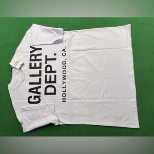 Gallery Dept White Tee with Black Lettering
